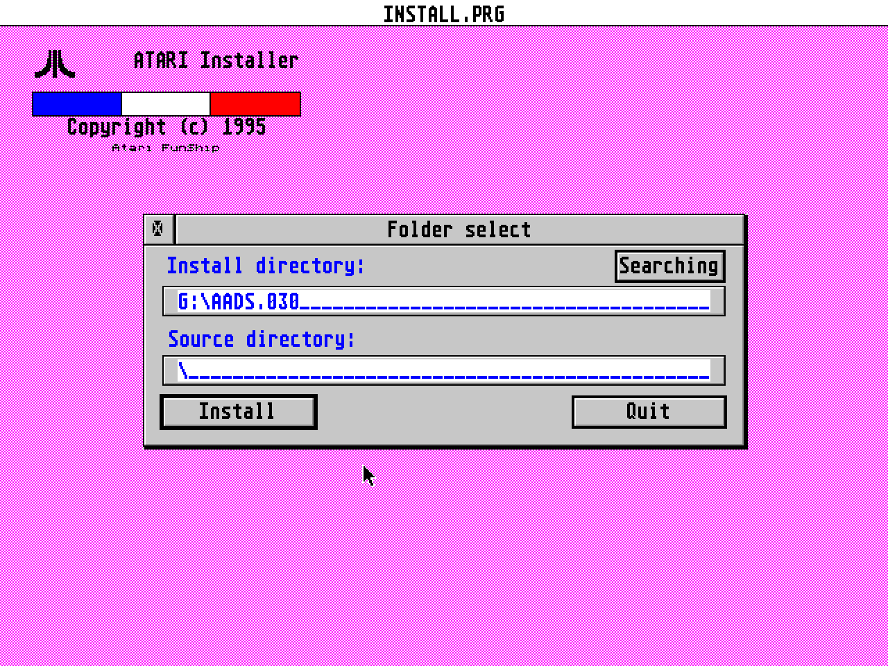 Install atari screenshot